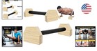 Solid Wooden Push-up Stand   Parallettes For All-in-one Calisthenics Training