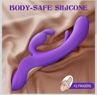 Rotating Rabbit Vibrator Thrusting Dildo Clit G-spot Massager Sex Toys For Women