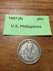 U s  Philippines 1907  p  20 Centavos  Hard To Find  Philadelphia Mint  Silver 