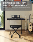 Dek-200 61-key Piano Full-size Electronic Keyboard Set  Auto Accompaniment  Metr