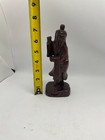 Antique Vintage Hand Carved Wood Wooden Asian Chinese Figurine Statue Old Man