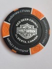 Harley Davidson Poker Chip  gasoline Alley  Alberta  Canada New Style Black