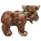 Natural Soapstone Hand-carved Animal Charm Totem Stone Carving 1 5 Inch Moose