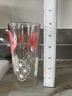Libby Vintage Atomic Starburst Mid Century Modern Glass Tumble Set 2 Pink White