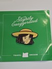 Travel Oregon Only Slightly Exaggerated Lapel Pin Young Girl In Yellow Hat