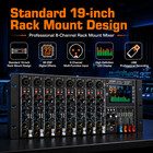 Rack-mounted 8-channel Professional Mixer 99dsp  Bluetooth  Usb  Recording Mixer