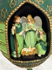 Irish Nativity Christmas Ornament With Celtic Patterns