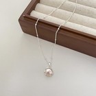 New Trendy 925 Sterling Silver Pearl Pendant Necklace For Women Elegant