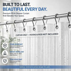 Clear Peva Shower Curtain Liner 72x72 Waterproof With 3 Magnets Hooks
