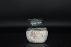 Genuine Ancient Roman Glass Bottle Pot With Patina Circa 1st - 2nd Century Ad