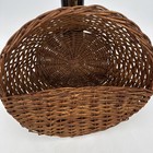 Vintage Wicker Wall Basket Woven Hanging Basket 10  In Diameter-5  Divide 