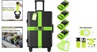 8-piece  Luggage Straps   Tags Set - Green  Heavy-duty For Secure Travel