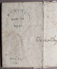 Hudson Oh Ohio Summit Co  Stampless Folded Letter 1832 Blue Oval B5-41