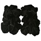 6 Pcs Black Color Large Size Velvet Scrunchies For Women Hair  Assorted Colors 