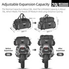 Huntvp Motorcycle Tail Bag 50-70l Waterproof Expandable Motorcycle Bags For B   