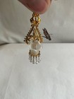 Miniature Dollhouse Wall Sconce W  Prisms Candle Light Electric Nos