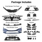Front Bumper Cover Kit W  License Plate Fits 2022-2024 Honda Civic 1 5l 2 0l