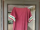 Native American Plains Calico Cotton Camp  Dress With Ribbon Trim