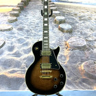 Custom Shop Brownburst Electric Guitar Gold Color Hardware 6 String Usa In Stock