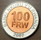 2007 Rwanda 100 Francs Bimetallic