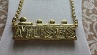 Krewe Of Muses Mardi Gras Gold  rubber  Ducks Medallion W  Gold Beads Necklace