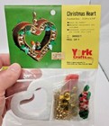 York Crafts Christmas Heart Panorama Sequin Bead Vintage Christmas Ornament Kit 