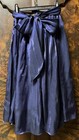 Vtg Handmade Girl Skirt Purple blue Taffeta Back Bow Layered Elastic 24    Waist