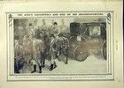 Original Old Antique Print King Edward Queen Alexandra Abbey Coronation 1902