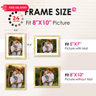 Fixsmith 8x10 Picture Frame Set Of 2  Gold Frames 8   10  