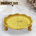 2 Pack Brass Clawfoot Candle Dish pedestal Dish antique Candle Holder vintage