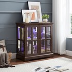 Led Curio Display Cabinet antique Display Cabinet W adjustable Shelves retro Des