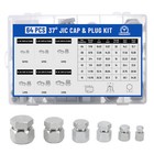 64pcs Hydraulic  Jic Cap   Plug Fittings Kit an Assortment Hydraulic Fitting Set