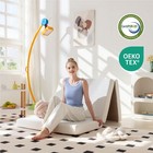 Folding Mattress 4 Inch Trifold Mattress Topper With Washable Cover And Stora   