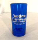 Jose Cuervo Blue Plastic Shot Glasses - Reusable  set Of 4  - Man Cave New