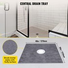 Waterproofing Shower Curb Kit Shower Kit Tray 48x48   W  Central Drain Pvc