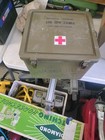 Military General Purpose First Aid Kit Green Metal Case W  Red Cross Militaria