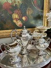 Vintage Reed   Barton 3 Piece Sterling Coffee Set - Eagle r lion Mark