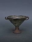 5 5  Collection China Song Jun Kiln Porcelain Two Ear Tall Foot Cup