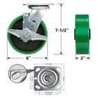 6 Inch Caster Wheels Heavy Duty capacity 1200-4800lb