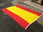 Large Vintage Hand Stitched Linen Spain Spanish Flag 270 X 180cms