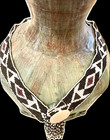 Antique Seed Beaded Collar Necklace Native American Indian Jewelry Rare 100  Yrs