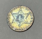 1857 Three Cent Silver 3c Us Type Coin 3 Cent Amazing Condition Au