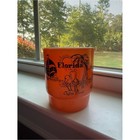 Vintage Anchor Hocking Florida Souvenir Coffee Cup Orange Fire King Milk Glass