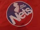 New Jersey Nets Throwback Adidas Ringer Retro Logo Slim Fit Shirt New Tags