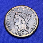 1840 Braided Hair Large Cent Large Date Good Details