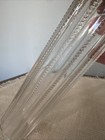 Antique Sterling Silver Repousse Lid 7  Tall Pressed Glass Powder Jar Dresser