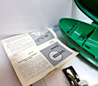 Singer 1960 Slant Needle Buttonholer 489500 Green Case With 5 Templates