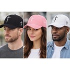 Faith Cross Embroidered Christian Black   Red Baseball Cap adjustable Hat  Jesus