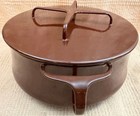 Vtg Dansk Chocolate Brown Kobenstyle Casserole 3 Qt Cast Steel Enamel Mcm Dutch