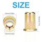 50 Pcs 5 16-18 Unc Carbon Steel Rivet Nut Flat Head Threaded Insert Nutsert Sae